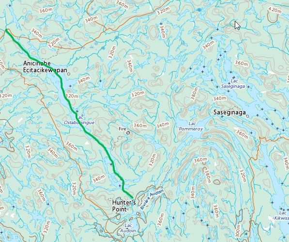 Overview map - Lac Ostaboningue